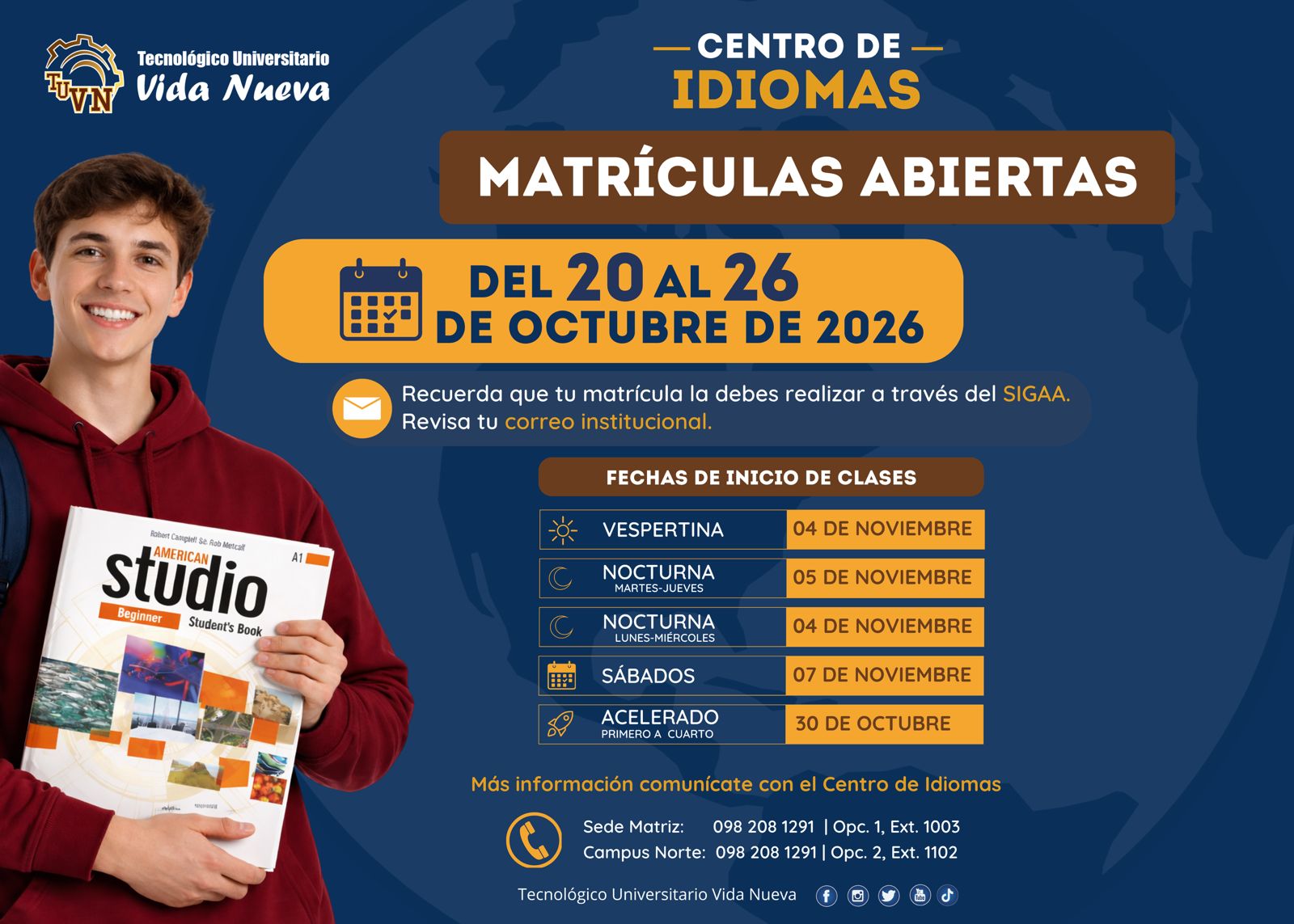 Matr�culas del Centro de Idiomas